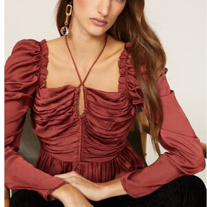 Ulla Johnson Mirelle Peplum Blouse Size 6